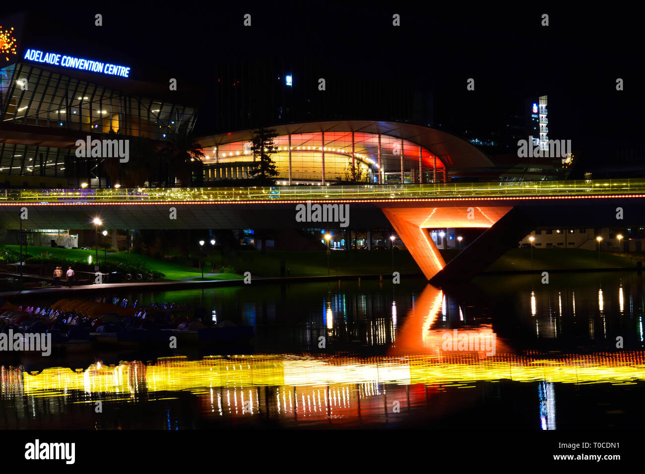 Adelaide par nuit Banque D'Images
