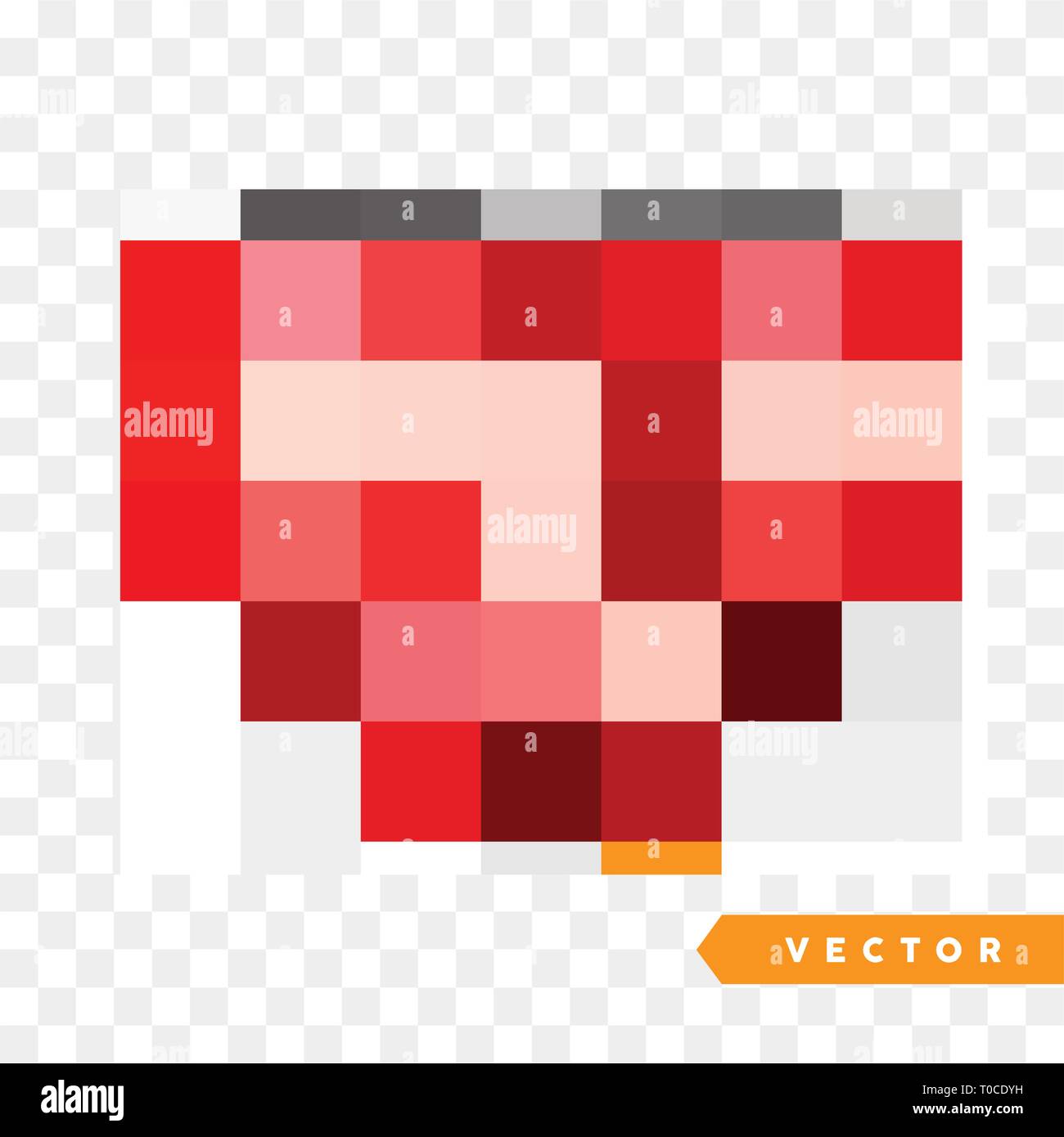 Vector Red sparkles coeur. Valentines Day Vector Sparkles et paillettes. Maison de Design. Illustration de Vecteur