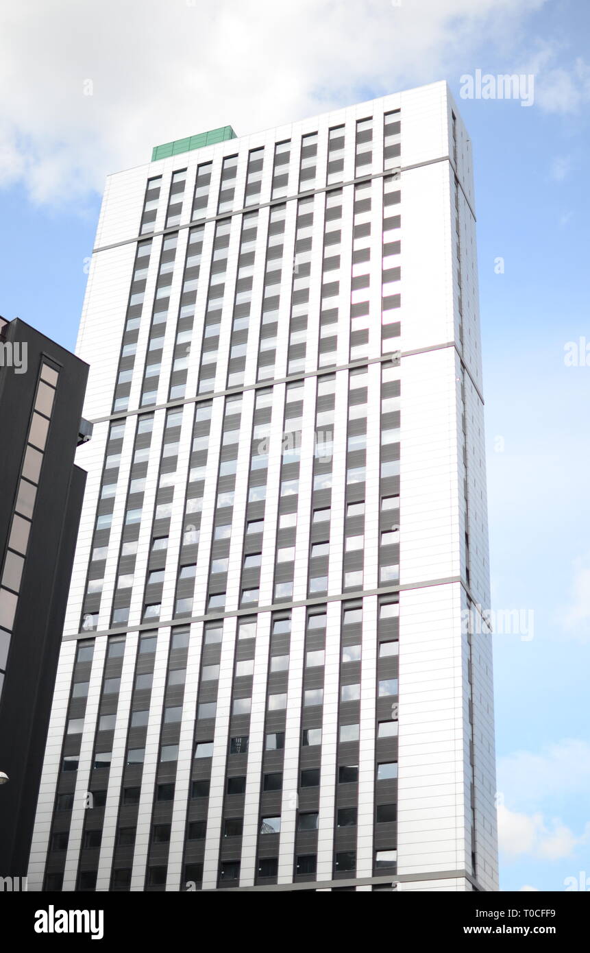 Les immeubles de grande hauteur, hôtels hébergement Leeds Banque D'Images