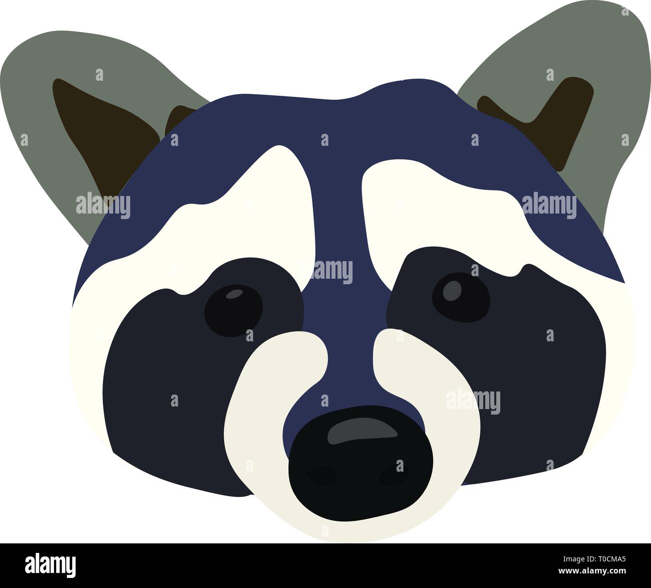 Jolie Illustration d'un raton laveur ; aussi connu sous le nom de Corbeille Panda Banque D'Images