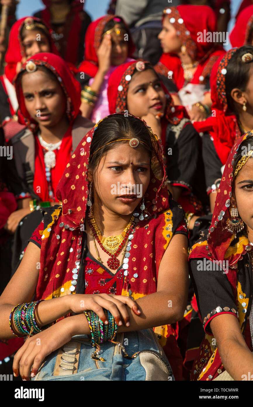 Les filles indiennes à Pushkar Banque D'Images