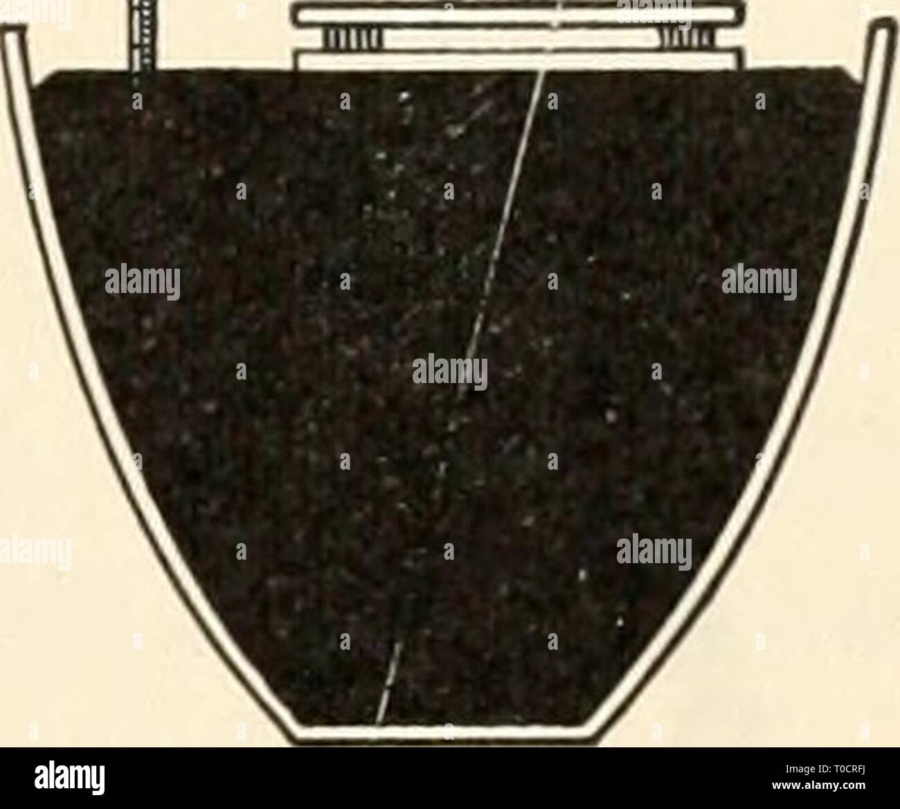 Microscopie chimique élémentaire (1921) microscopie chimique élémentaire elementarychemi00cham Année : 1921 LA MANIPULATION DE PETITES QUANTITÉS DE MATIÈRE : 291 SUBLIMATION d'une scène chaude telle que celle décrite à la page 222 ou par la méthode recommandée par A. W. Blyth.1 Une petite porcelaine est presque rempli de mercure, dans lequel plonge l'ampoule d'un ther- mometer. Une fine lamelle, portant en son centre le matériel à tester, humidifié et sèches comme d'habitude, est flottaient à la surface de mercure. Sur le couvercle verre est placé un bas en verre dont les bords supérieur et inférieur sont correctement la masse. Une secon Banque D'Images