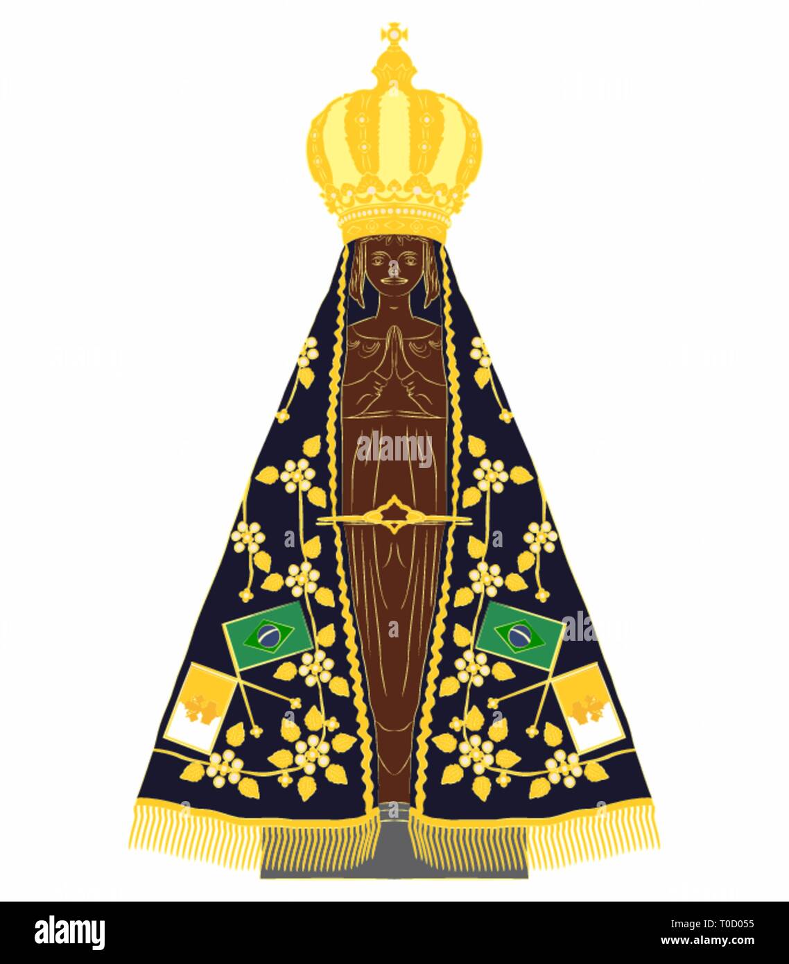 Notre Dame de couleur d'Aparecida Illustration de Vecteur