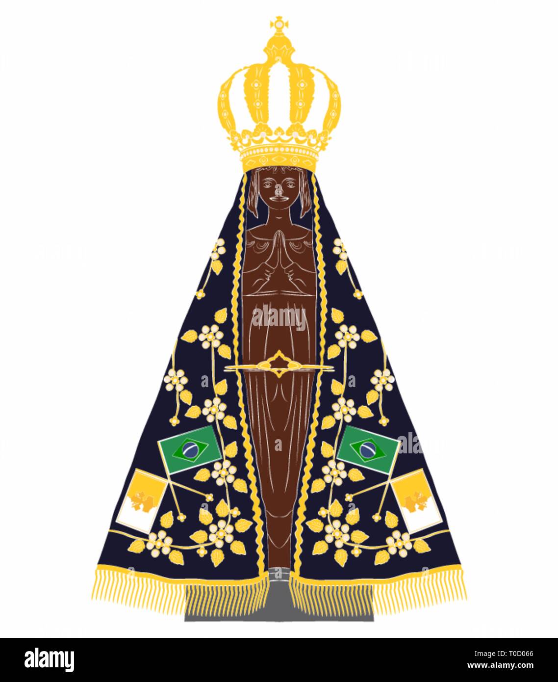 Notre Dame Aparecida sans frontières Illustration de Vecteur