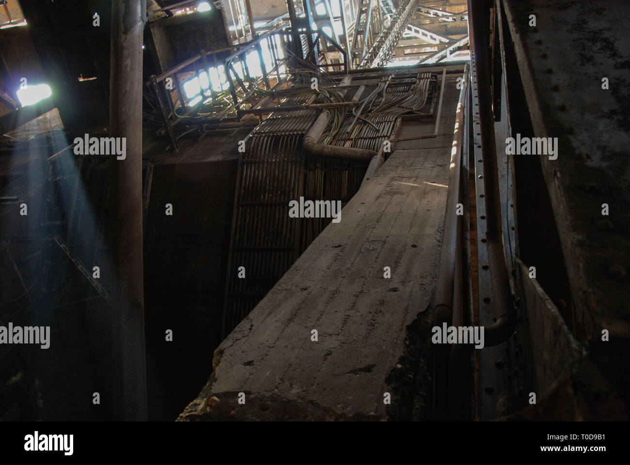 Landschaftspark Nord, Duisburg, Allemagne - 24 avril 2010. Détail de l'appareil mis hors service dans la région de la Ruhr. Banque D'Images