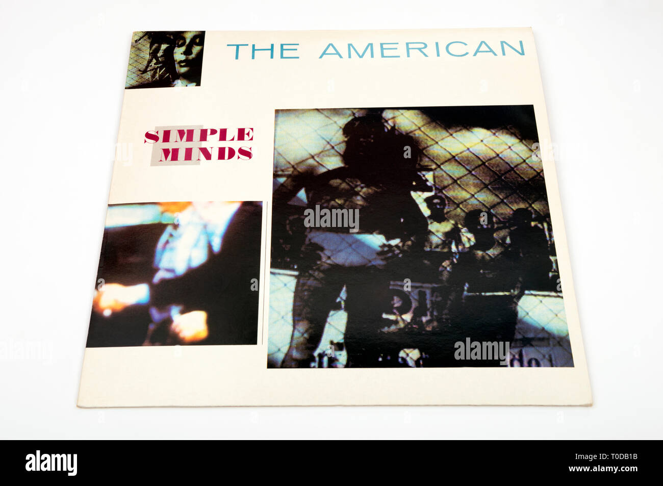 Simple Minds The American 12 single vinyle 81 cm Banque D'Images