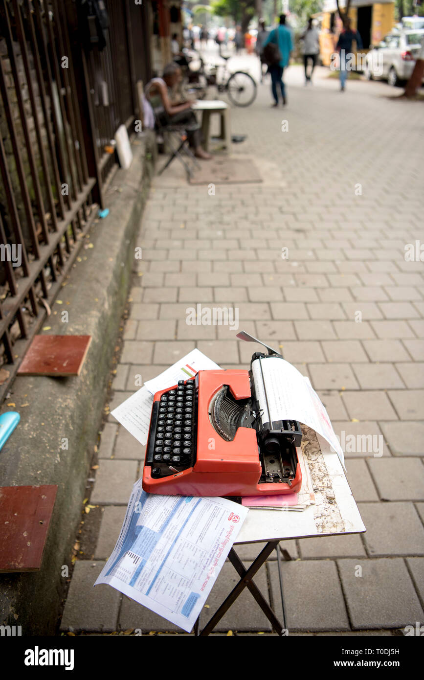 Machine à écrire, Mumbai, Maharashtra, Inde, Asie Banque D'Images