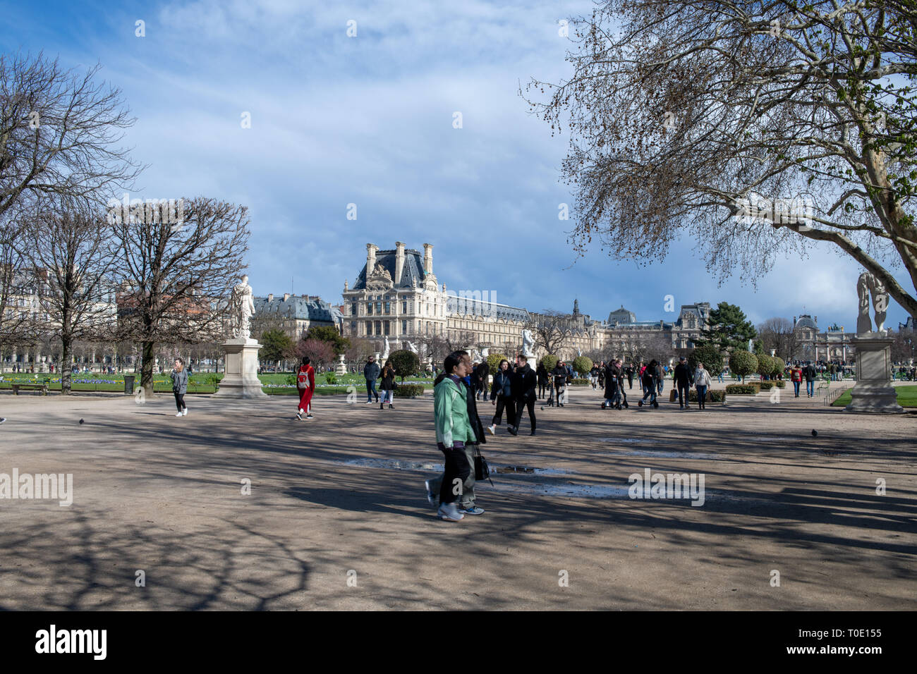 Jardin des Tuileries à Paris Banque D'Images