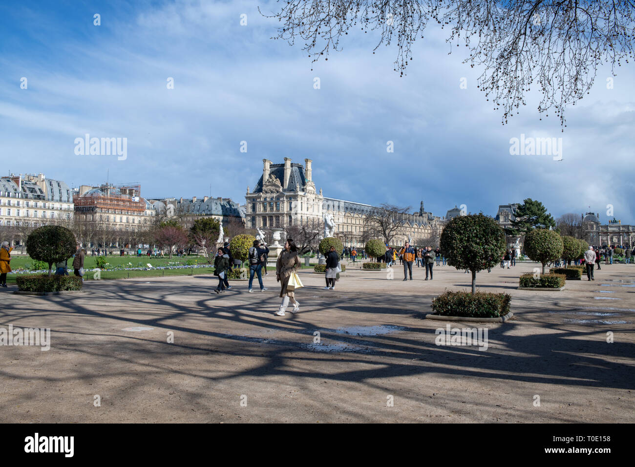 Jardin des Tuileries à Paris Banque D'Images