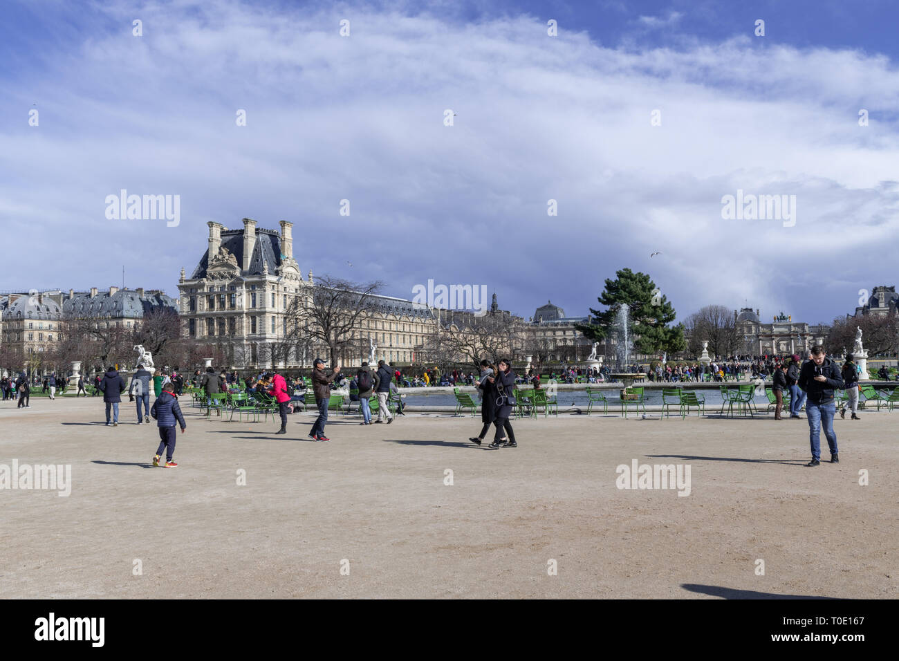 Jardin des Tuileries à Paris Banque D'Images