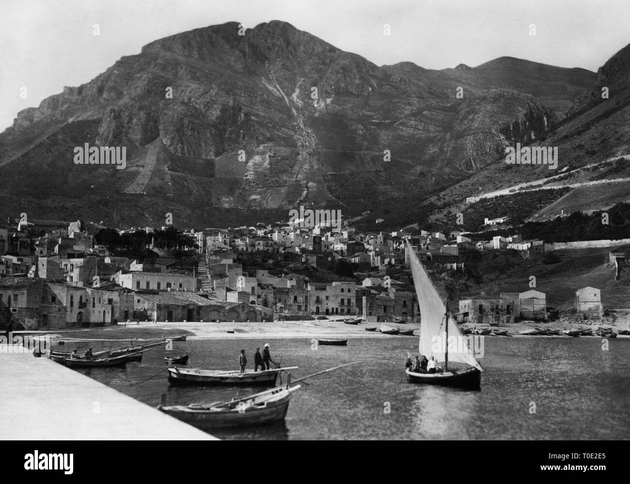 Plages De La Sicile Banque d'images noir et blanc - Alamy