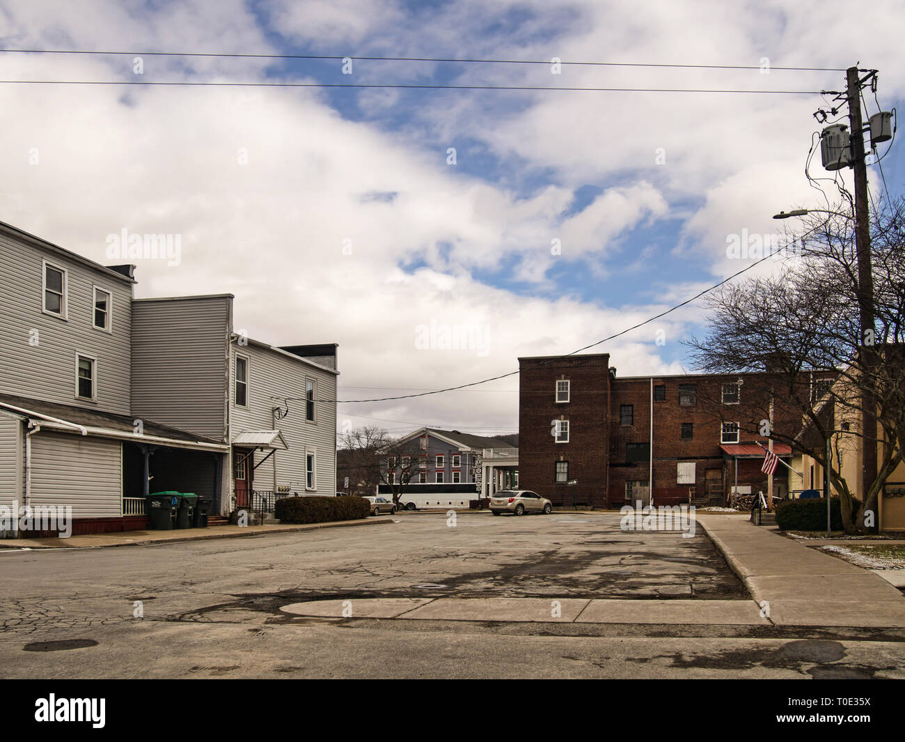 Petite ville rurale dans le nord de New York Banque D'Images