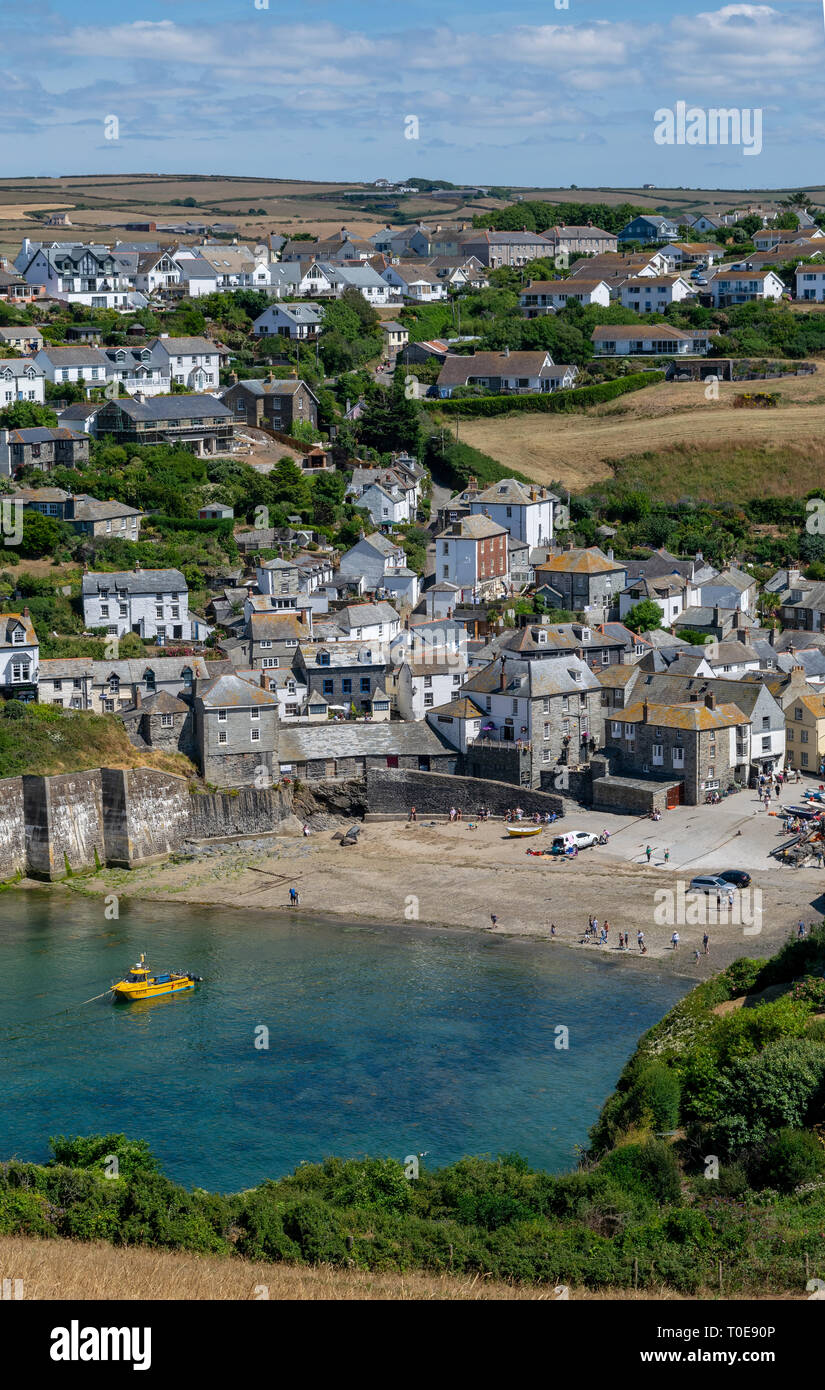 Vue du village de Port Isaac, à Cornwall, UK.L'emplacement pour le tournage de Doc Martin avec Martin Clunes, comme le docteur grincheux Banque D'Images