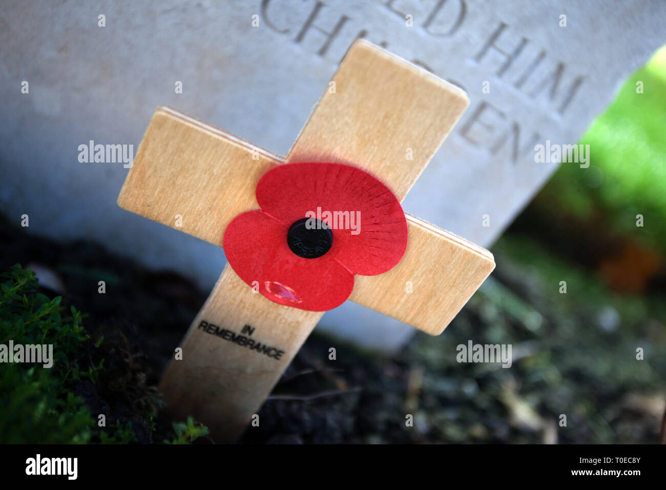 Pierres tombales et des monuments aux morts des soldats de la grande guerre entre 1914 et 1918. Cimetière de Tyne Cot France Banque D'Images