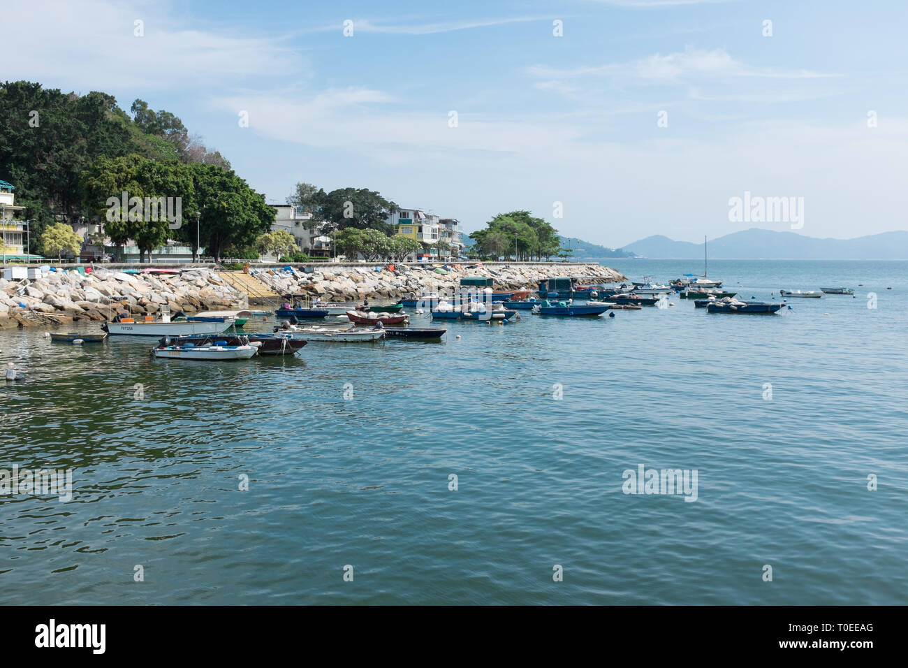 Littoral de la petite île de Hong Kong de Peng Chau Banque D'Images