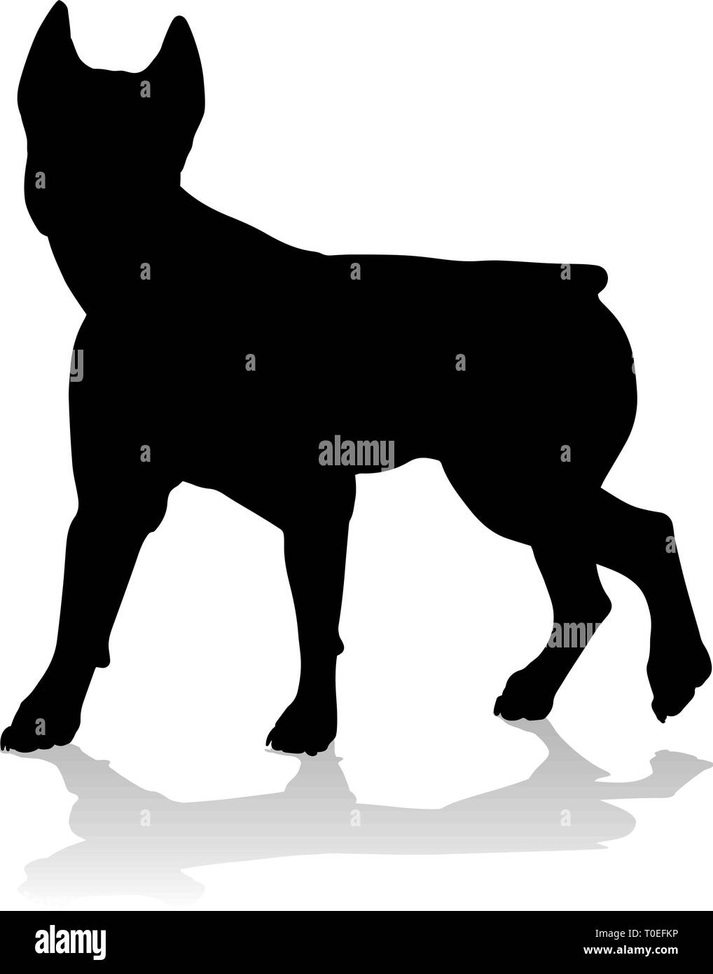 Silhouette chien Animal de compagnie Illustration de Vecteur