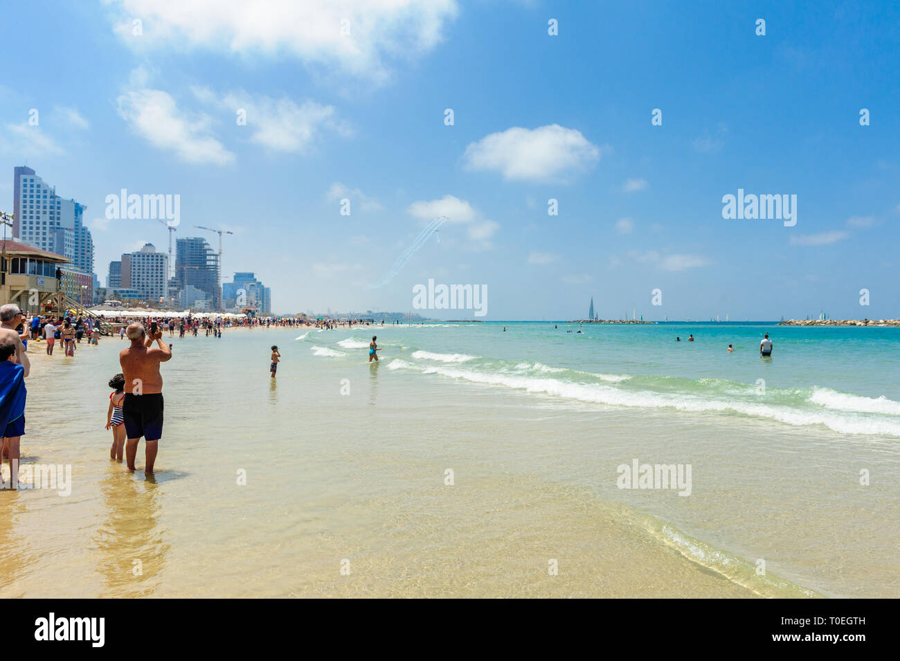 Bourget sur Yom Ha'atsmaout - jour de l'indépendance - 2 mai 2017, Tel Aviv, Israël Banque D'Images