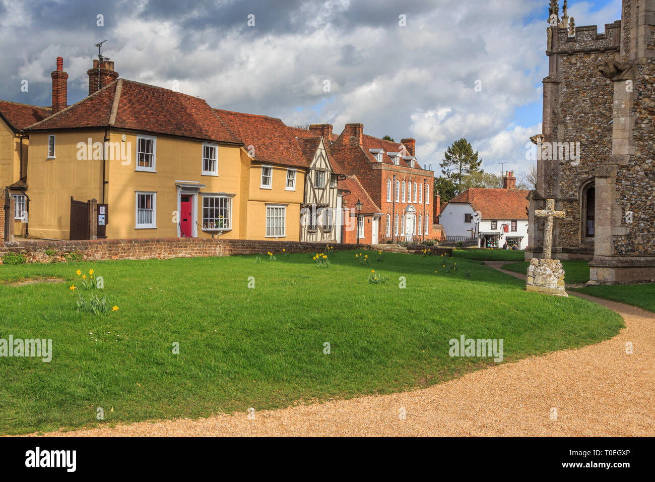 Thaxted village, high street, Essex, Angleterre, RU go Banque D'Images