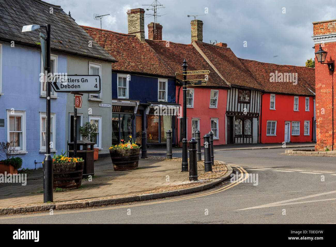 Thaxted village, high street, Essex, Angleterre, RU go Banque D'Images