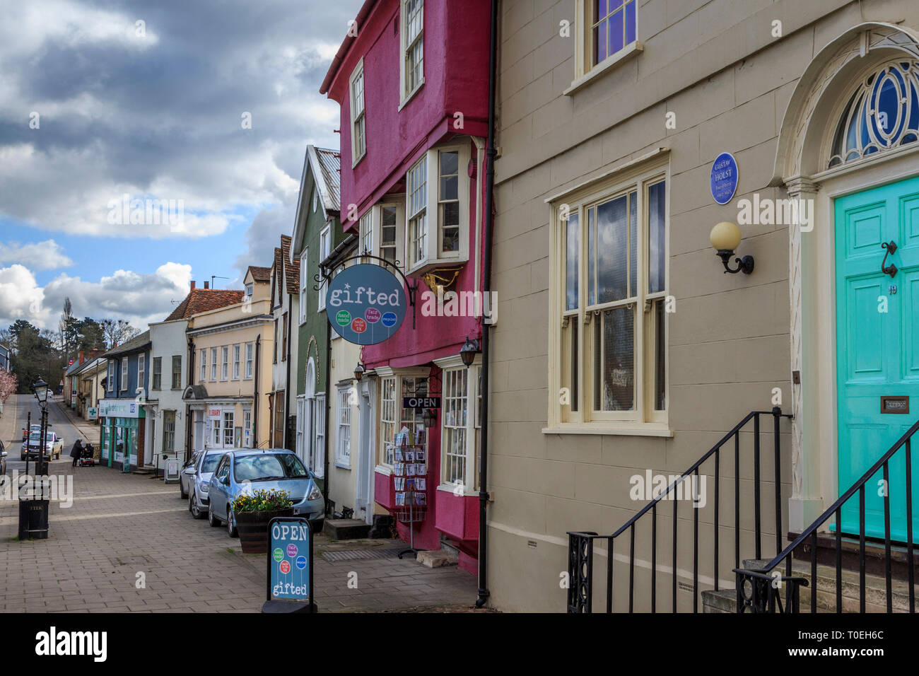 Thaxted village, high street, Essex, Angleterre, RU go Banque D'Images