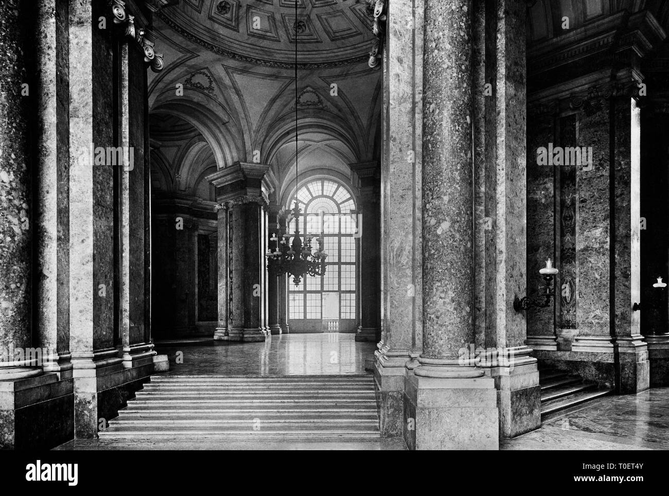 Palais Royal de Caserte, Caserte, Campanie, Italie 1910-20 Banque D'Images