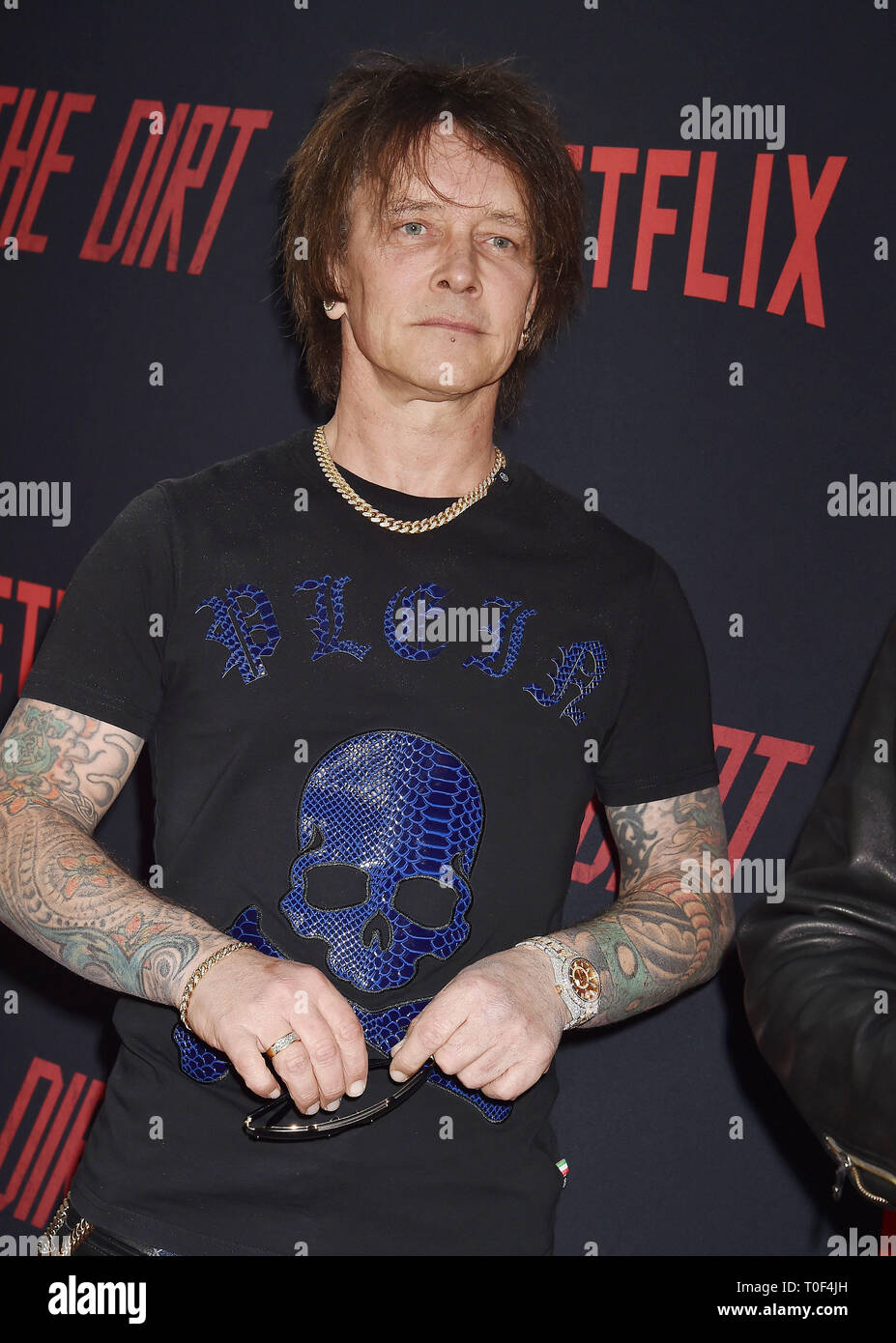 HOLLYWOOD, CA - le 18 mars : Billy Morrison arrive à la première de "Netflix la saleté' au ArcLight Hollywood le 18 mars 2019 à Hollywood, Californie. Banque D'Images