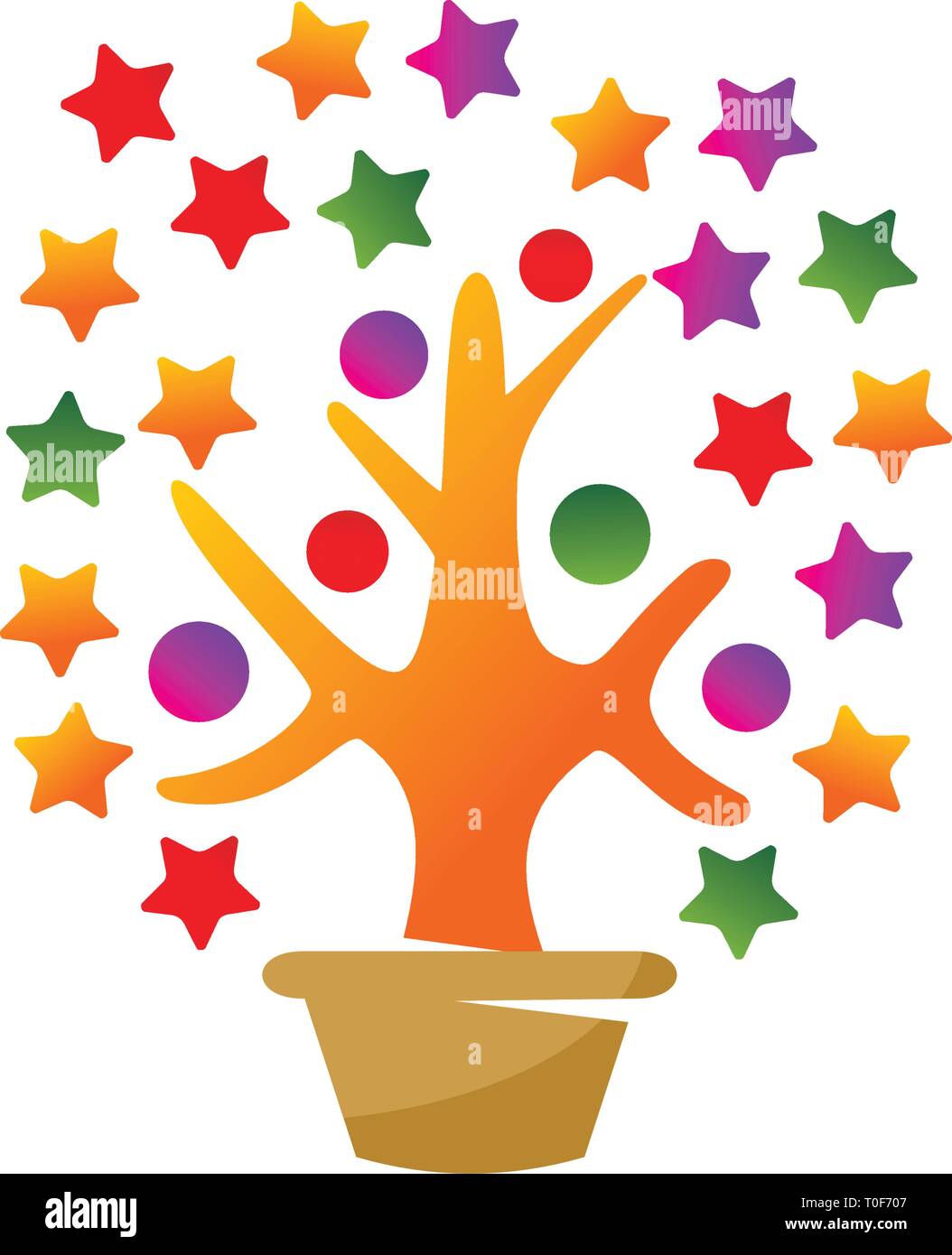 Modèle de conception de logo Star succès isolé Illustration de Vecteur