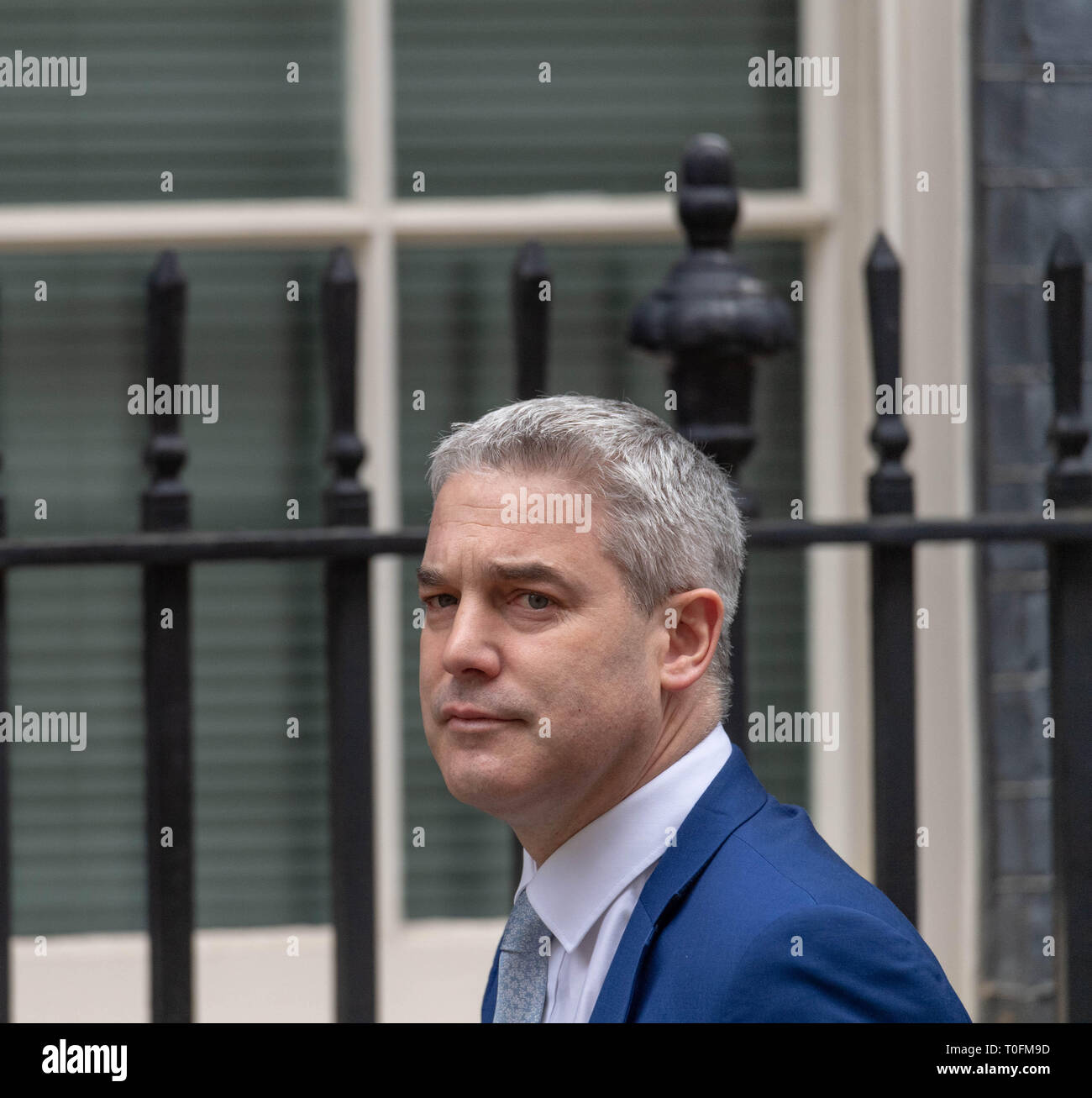 Londres, Royaume-Uni. 20 mars, 2019. Stephen Barclay MP, PC, Secrétaire Brexit arrive à au 10 Downing Street, London Crédit : Ian Davidson/Alamy Live News Banque D'Images