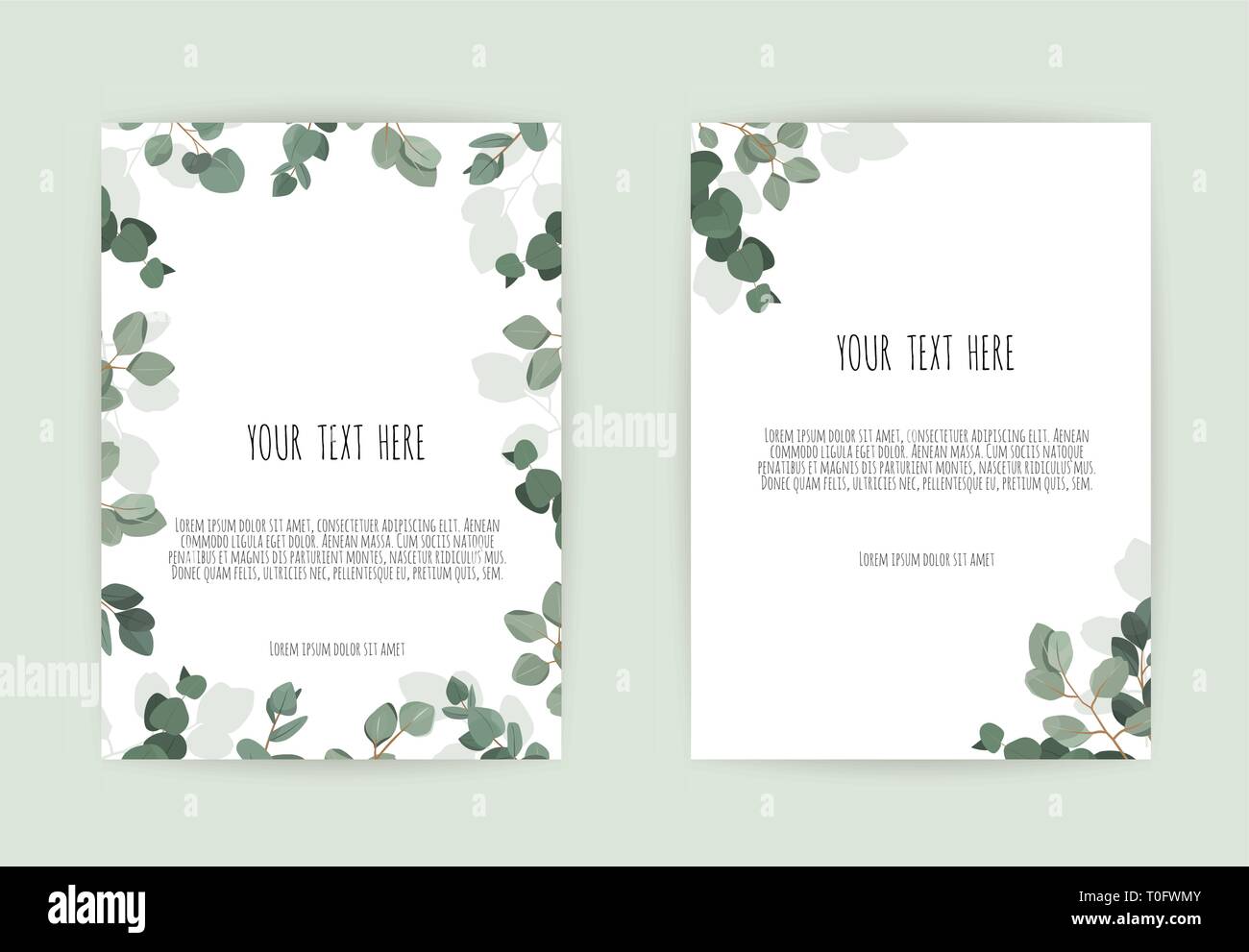 Modèle de carte d'invitation de mariage botanique design, fleurs blanches et roses sur fond blanc. Illustration de Vecteur