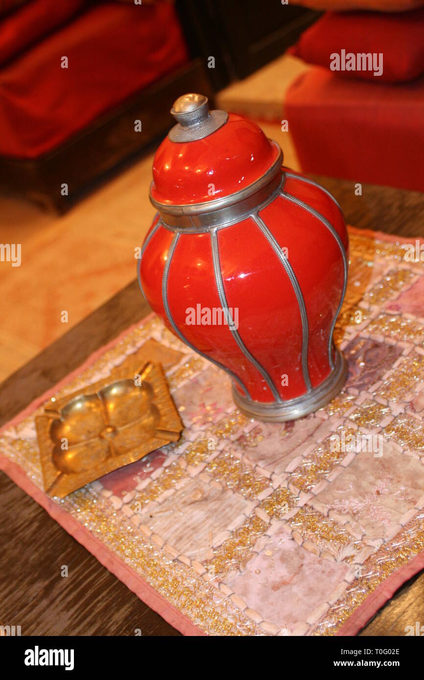 L'heure du thé marocain Banque D'Images