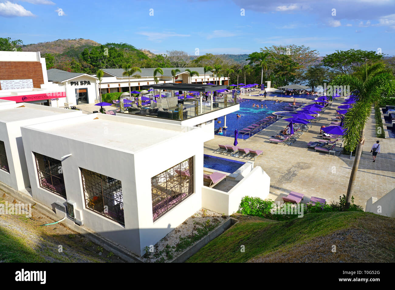 Jaco, COSTA RICA - 19 MAR 2019- Vue de la Planète Hollywood Beach Resort Costa Rica, un complexe Tout compris hotel ouvert en 2018 sur la péninsule Pap Banque D'Images