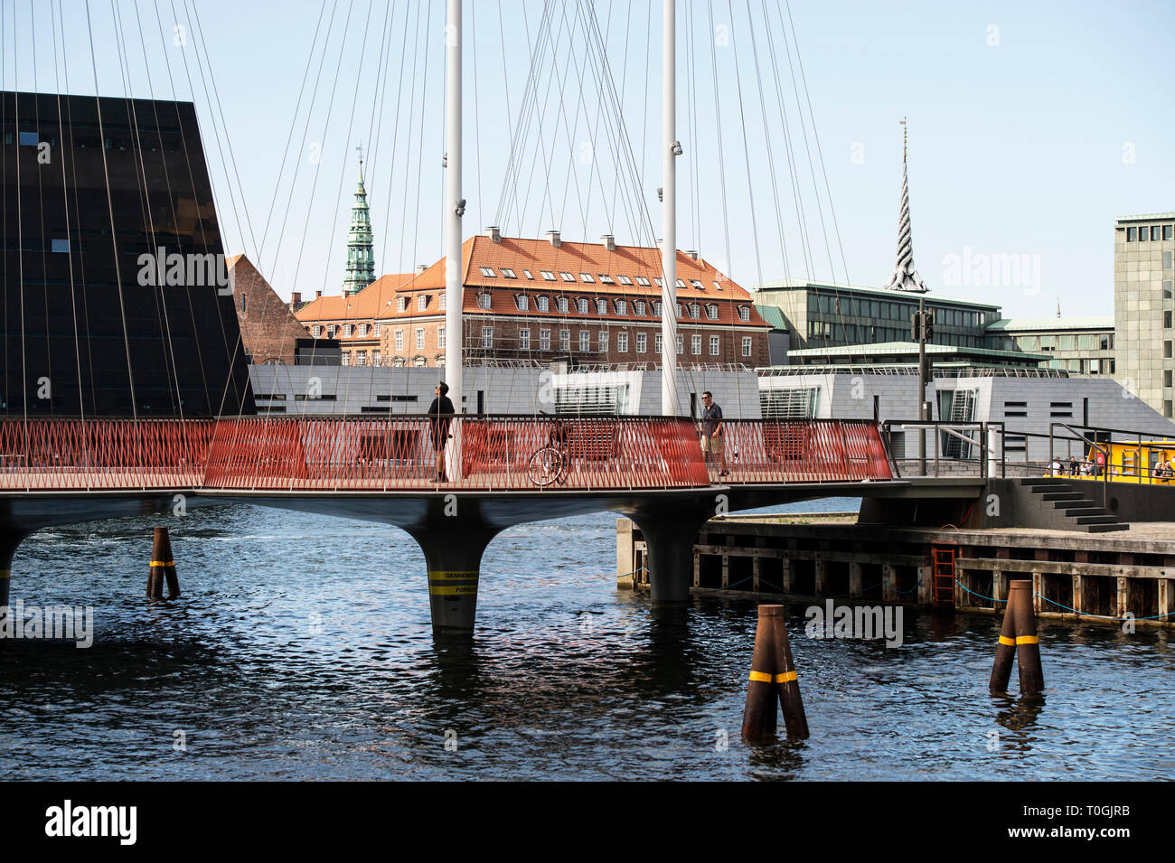 Danemark, copenhague, Cirkelbroen «Le Cercle Bridge' Banque D'Images