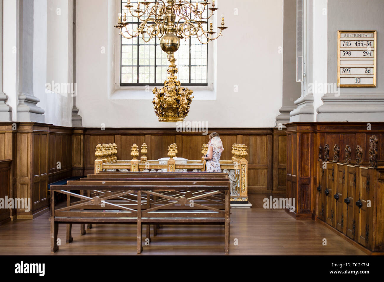 Danemark, copenhague, Christiansahvn, Vor Frelsers avec Kirke Banque D'Images