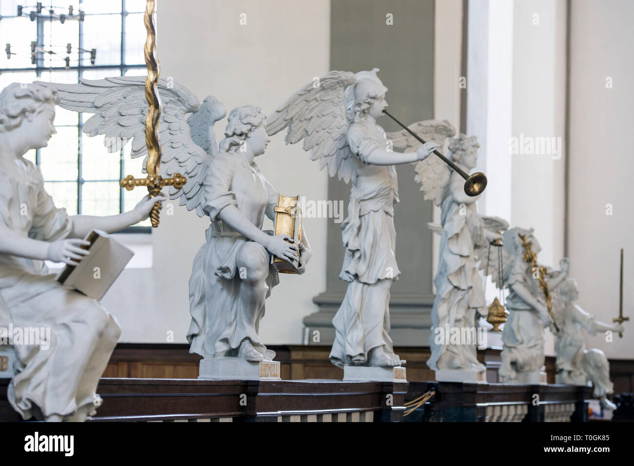 Danemark, copenhague, Christiansahvn, Vor Frelsers avec Kirke Banque D'Images