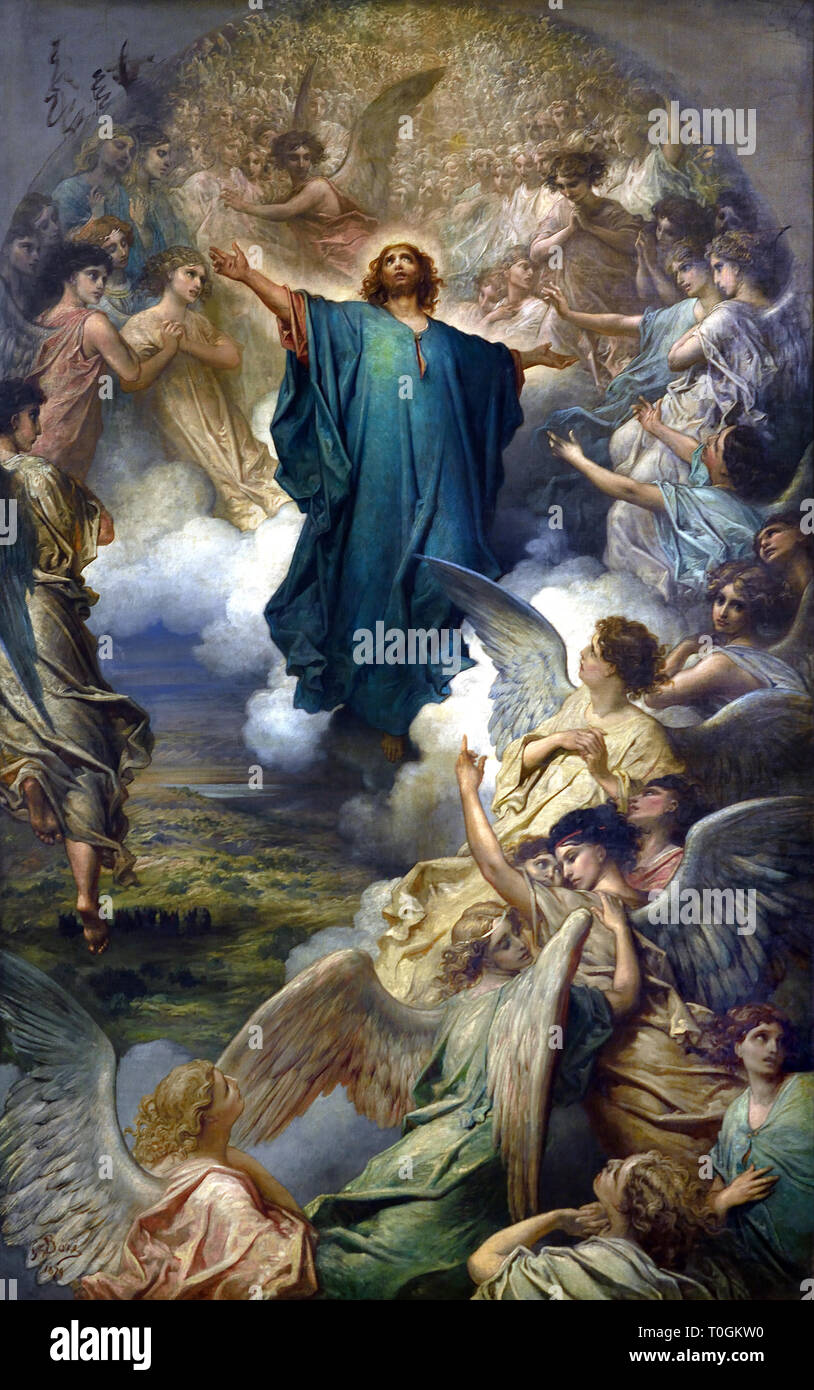 L'Ascension 1897 Gustave Doré 1832 - 1883 Français, France. ( L'Ascension du Christ Jésus conclut les travaux sur la terre avec son entrée dans la sphère céleste après sa crucifixion et sa résurrection. ) Banque D'Images