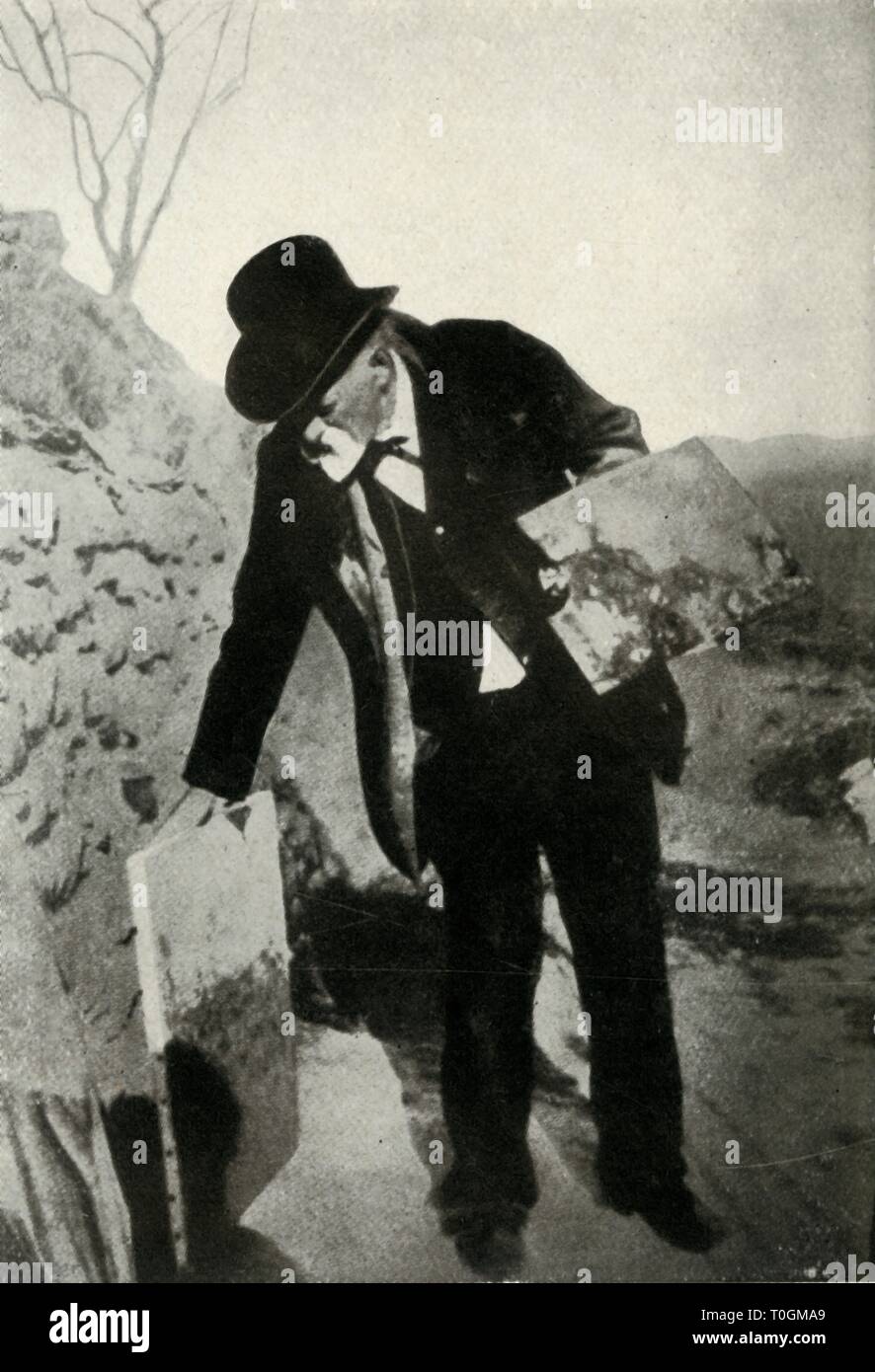 Avec la peinture de Cézanne et de palette, c1900, (1947). Créateur : Inconnu. Banque D'Images