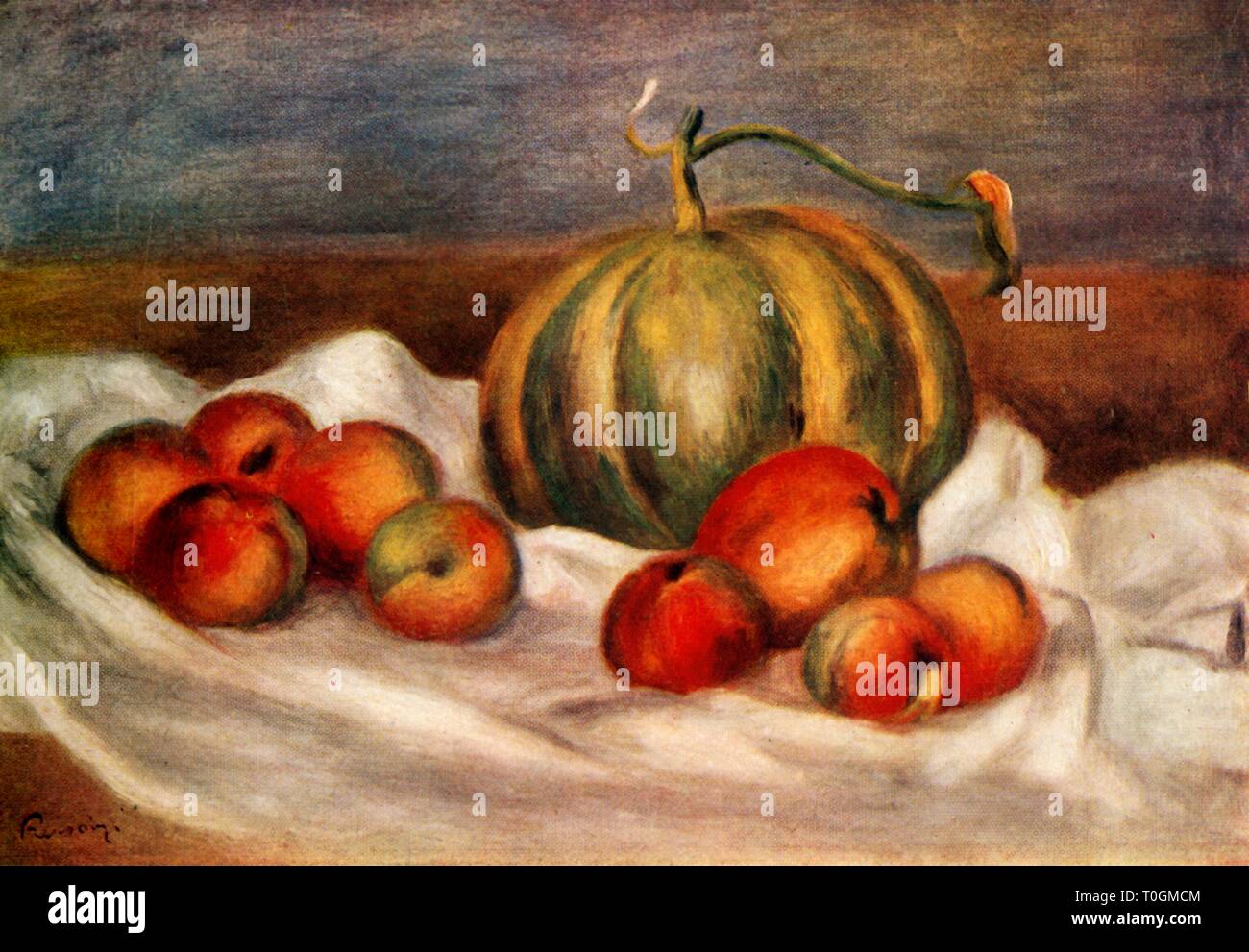 "La vie avec le melon et les pêches", 1905, (1948). Organisateur : Pierre-Auguste Renoir. Banque D'Images