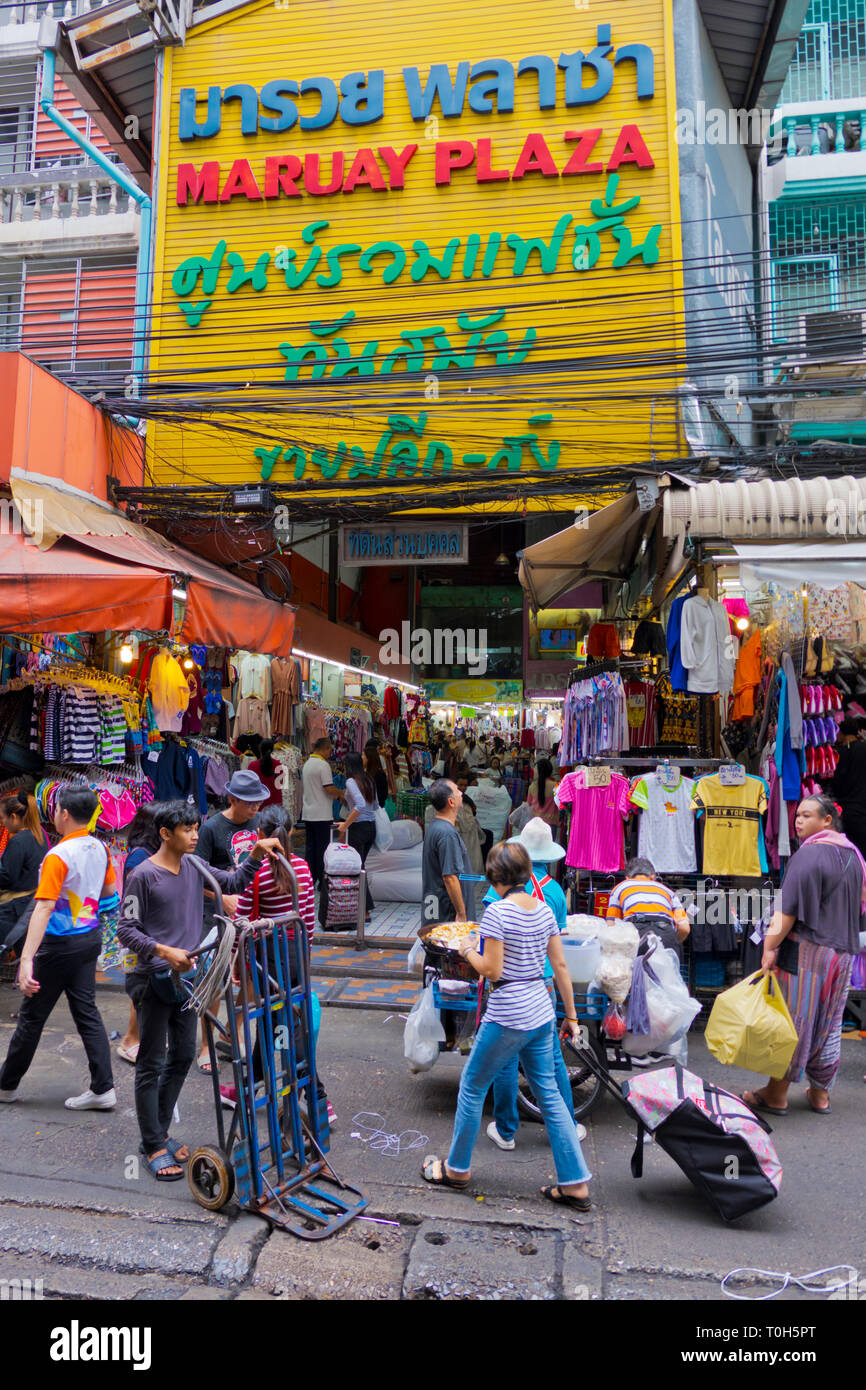 Le marché de Pratunam, Ratchathewi, Bangkok, Thaïlande Banque D'Images