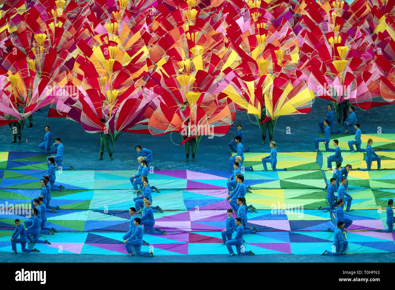 Sports, XXV. Les Jeux olympiques, la cérémonie d'ouverture, Barcelone, 1992, Additional-Rights Clearance-Info-Not-Available- Banque D'Images