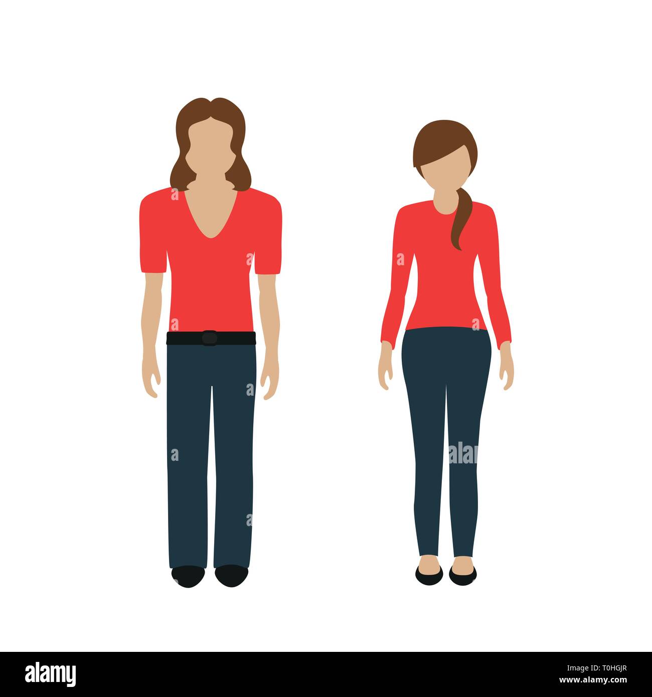 L'homme et la femme au caractère décontractée isolé sur fond blanc vector illustration EPS10 Illustration de Vecteur