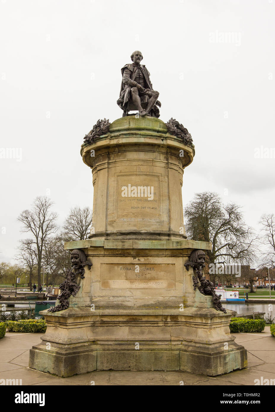 Gowers memorial, Stratford upon Avon, montrant Shakespeare, England UK Banque D'Images