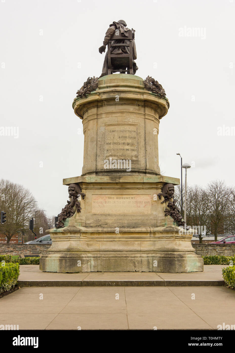 Gowers memorial, Stratford upon Avon, montrant Shakespeare, England UK Banque D'Images