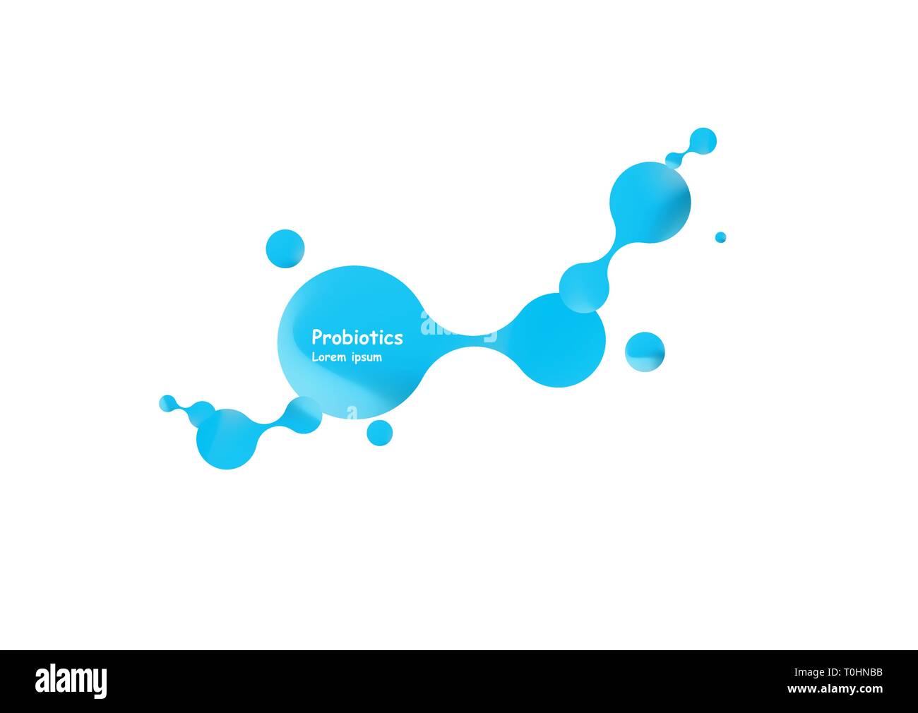 Les bactéries probiotiques vector design. Concept de design avec des bactéries probiotiques Lactobacillus. Template design avec une nutrition saine prébiotique Illustration de Vecteur