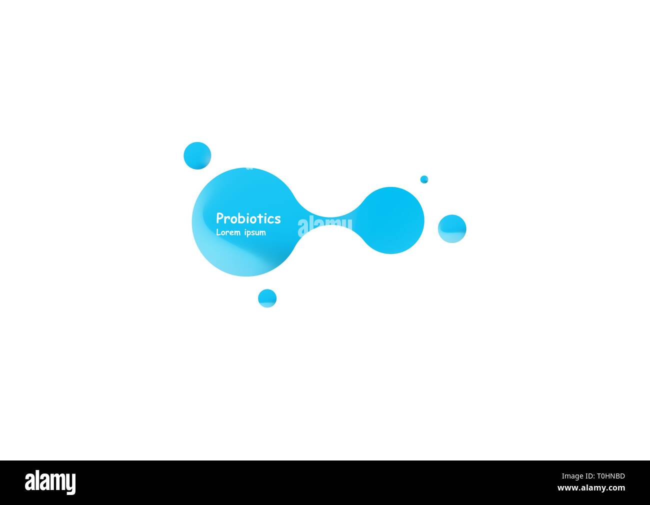 Les bactéries probiotiques vector design. Concept de design avec des bactéries probiotiques Lactobacillus. Template design avec une nutrition saine prébiotique Illustration de Vecteur