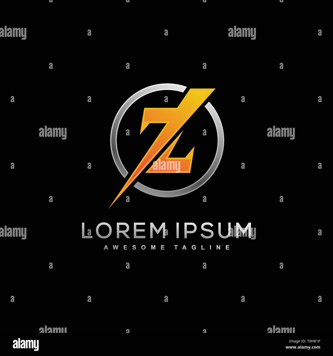 Résumé Lettre Z vecteur illustration modèle. Convient pour l'industrie créative, multimédia, animation, formation, boutique, et tous les bu Illustration de Vecteur