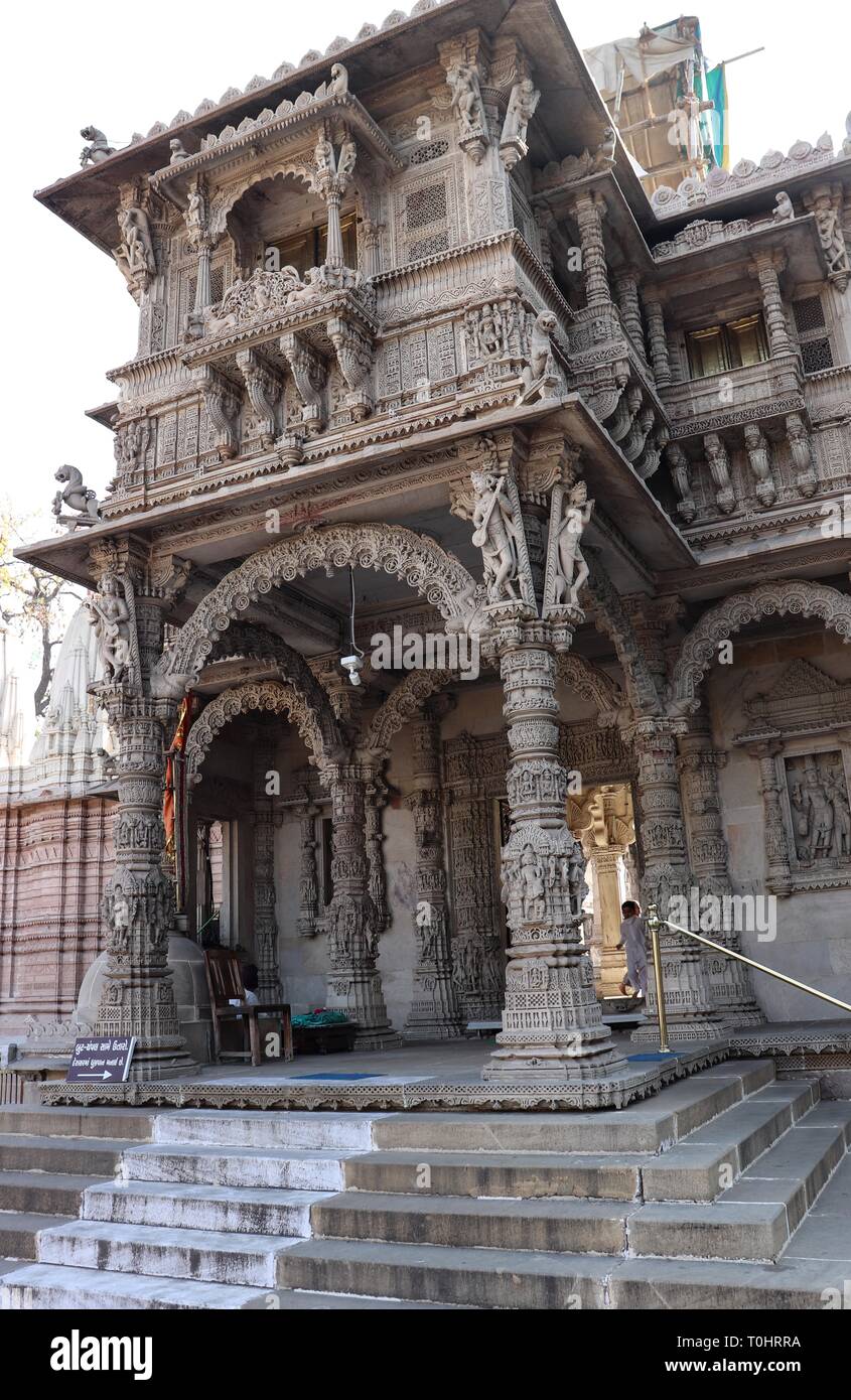 Hathee Singh Jain temple/Ahmedabad-Gujarat/Inde. Banque D'Images