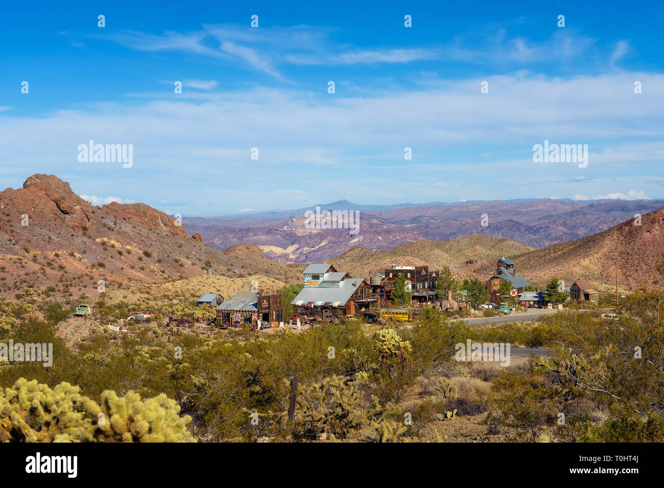 Nelson Ghost Town situé dans le canyon d'El Dorado près de Las Vegas, Nevada Banque D'Images