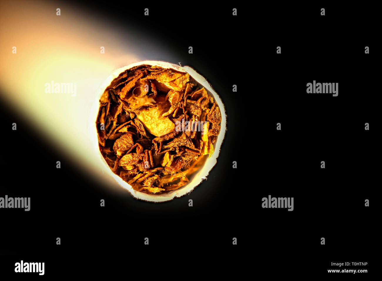 Détail du tabac à cigarette close up, concept arrêter de fumer Banque D'Images