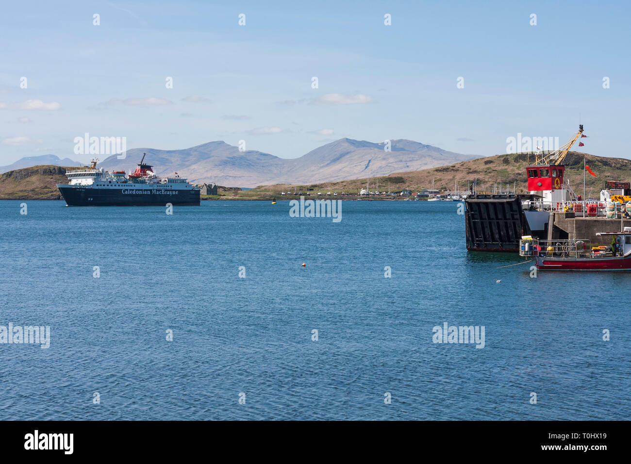 Le port de ferry de l'île de la voile à quai à Oban, Argyll & Bute, Ecosse Banque D'Images