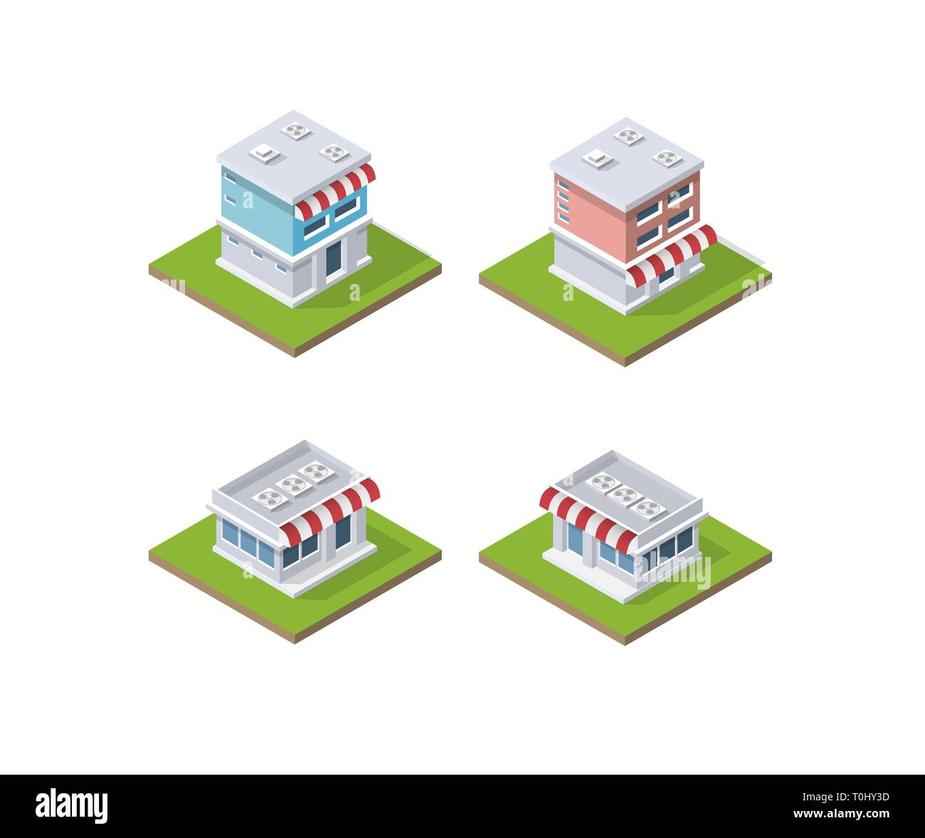 Situé quartier urbain Illustration de Vecteur